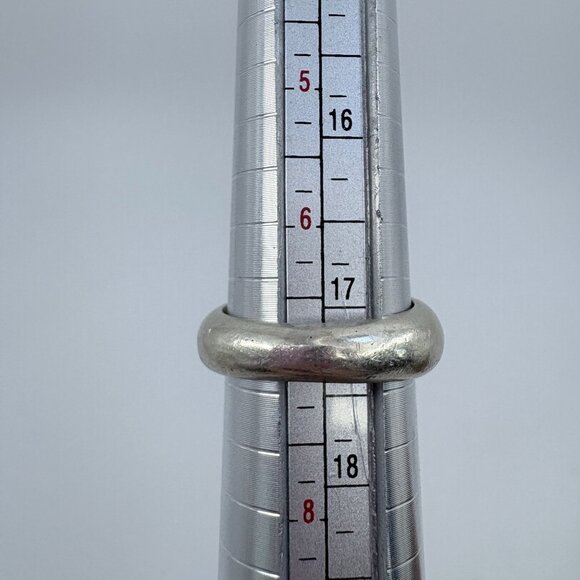 VTG Sterling Silver 925 Mother of Pearl Bezel Set Statement Ring Size 6.75 - Picture 8 of 8